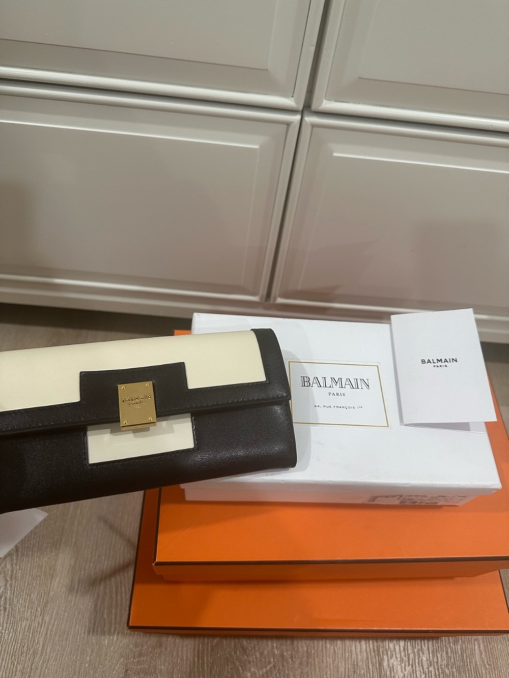 NWT Balmain 1945 Heritage Black & Ivory Long Wallet - Picture 8 of 8